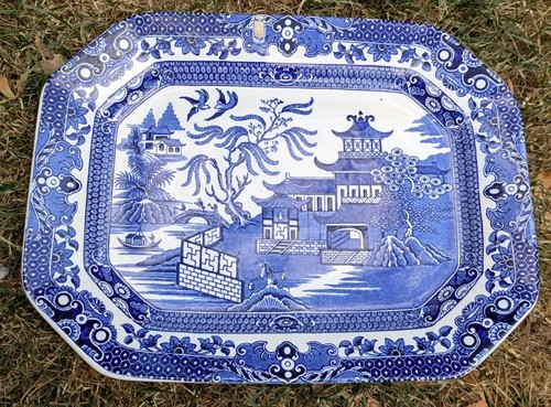 Burleigh ware willow pattern - burleigh,