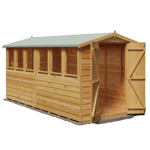 12x6 wooden garden shed apex - 12x6,