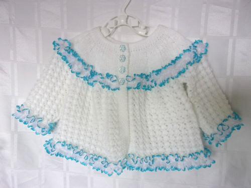 Hand knitted white - hand,