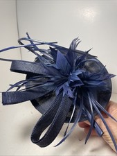 Natasha Fascinator Navy Blue