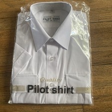Pilot White Mens Short Sleeve