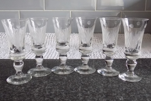 Set vintage etched small - vintage,