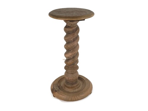 Barley twist pedestal - twist, side