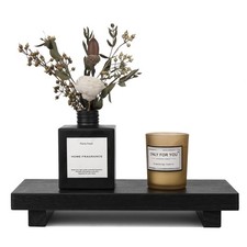 Small Wood Tray Pedestal Stand