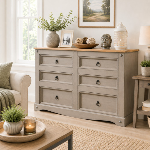 Corona grey chest drawers - corona,