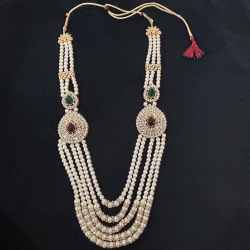 Indian pearl mala necklace - indian,