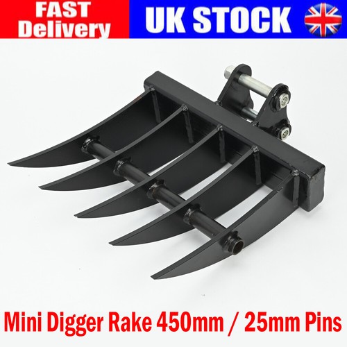 Mini digger rake - digger, 450mm