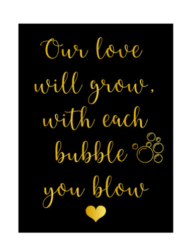 Decal for wedding bubbles - decal,