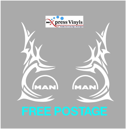 Man moon side window decals - man,