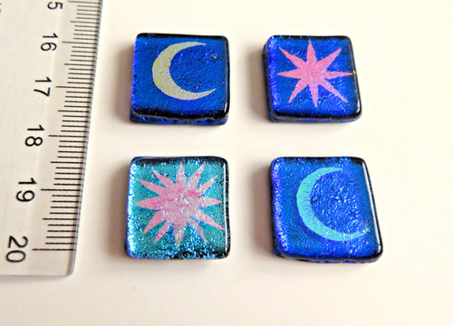 Etched moon stars dichroic - stars,