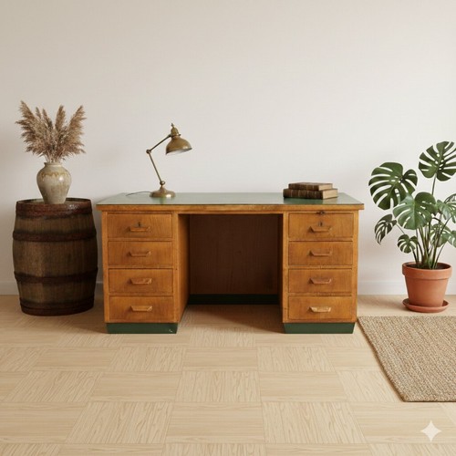 Vintage writing desk oak - writing,