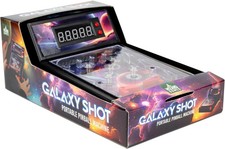 Portable Pinball Machine Kids Galaxy shot Fun Game with 5 scoring bumpers Light