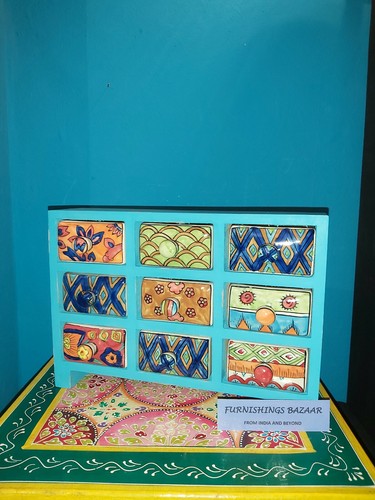 Hand painted ceramic - painted, 9-drawer