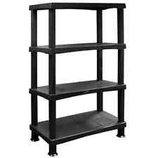4 TIER STORAGE SHELF SHELVING UNIT BOOKCASE HOME GARAGE SHED SHELVING SYSTEM UK