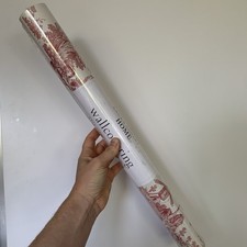 Laura Ashley Toile Wallpaper Raspberry Classic Sealed Batch No W 024157-A/1 Roll
