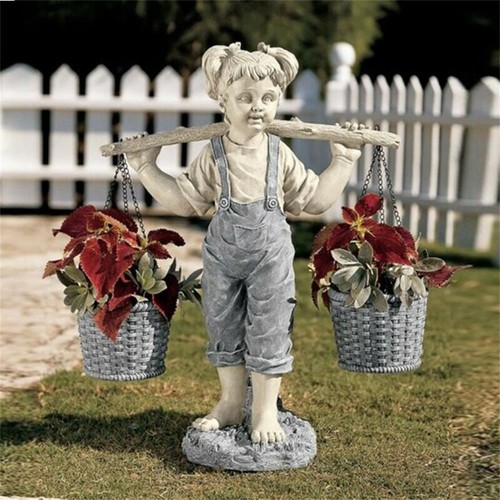 Decor outdoor statues two - decor, tone