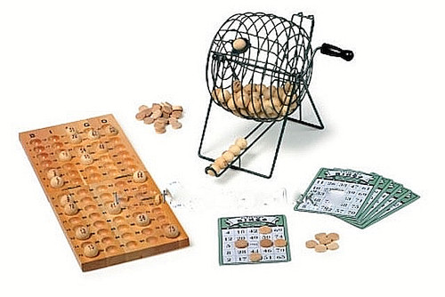 Classic bingo with - with, cage