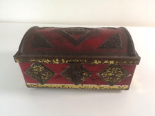 Vintage Royal Themed / Patterned Metallic Storage Tin