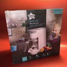 Tommee Tippee Quick Cook Baby Food Maker White steams/blends homemade meals. NIB