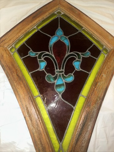 Antique large stain glass - stain,