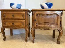 Pair French Oak Louis XV Style