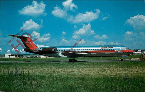 Picture postcard usair fokker - picture,