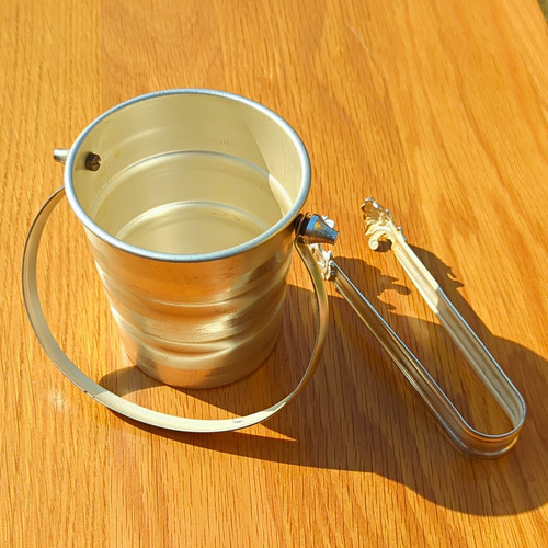 Vintage silver metal - metal, ice