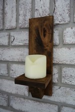 Handmade wooden wall sconce - wooden,