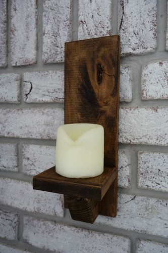 Handmade wooden wall sconce - handmade,
