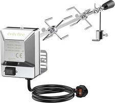 onlyfire BRK-6031 Universal BBQ Rotisserie Kit Chromed Roast Spit Gas Barbecues