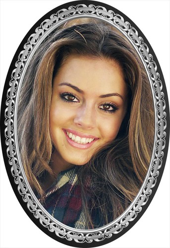 Silver metal memorial photo - silver,