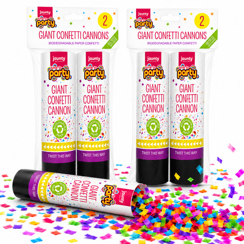 4pk party confetti cannons - 4pk,