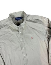 Polo Ralph Lauren Oxford Button Down Blake Shirt Men’s XXL Khaki Tan Solid
