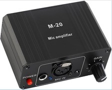 ⊹Microphone Preamp High Gain 48V Power XLR Output Mic Preamplifier For