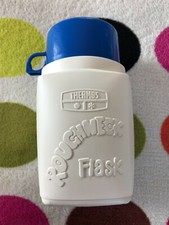 VINTAGE THERMOS PLASTIC ROUGHNECK CHILDRENS FLASK MADE IN ENGLAND RETRO 80S