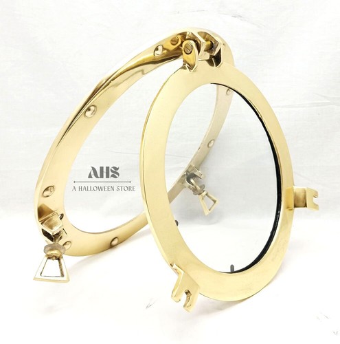 Brass finish porthole nautical - brass,