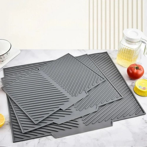 Silicone dish draining mat - draining,
