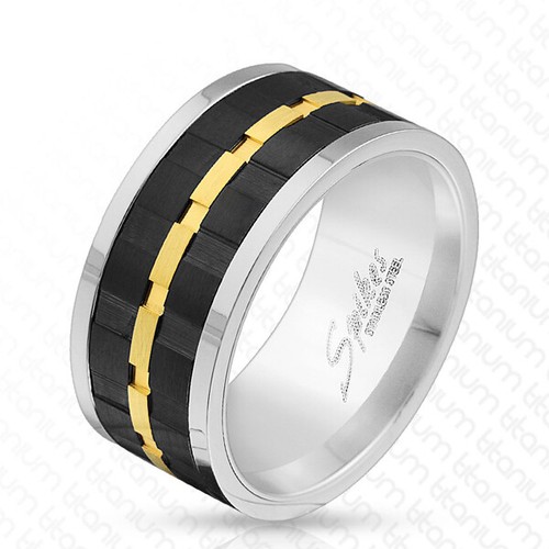 Titanium black and gold - black,