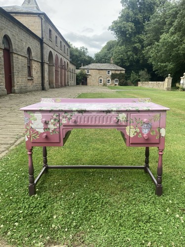 Vintage decoupage desk - desk, /
