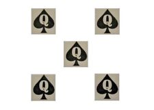 Mini Queen Of Spades QOS Temporary Tattoo Fetish BBC Hotwife FREE P&P- Pack of 5