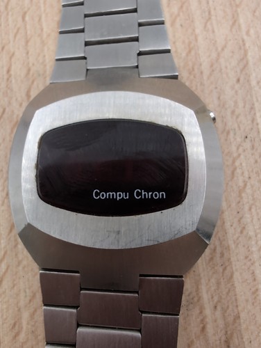 Vintage compu chron led watch - vintage,