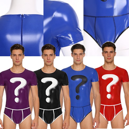 Mens one piece bodysuit glossy - mens,