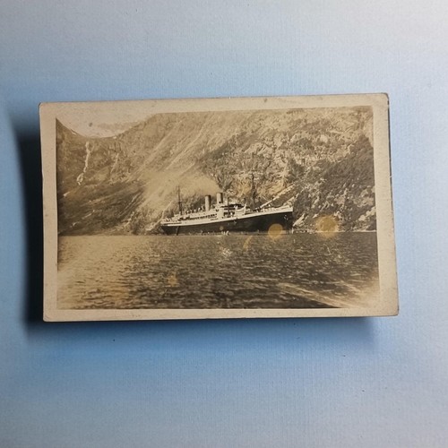 Military ship postcard c1940 - military,