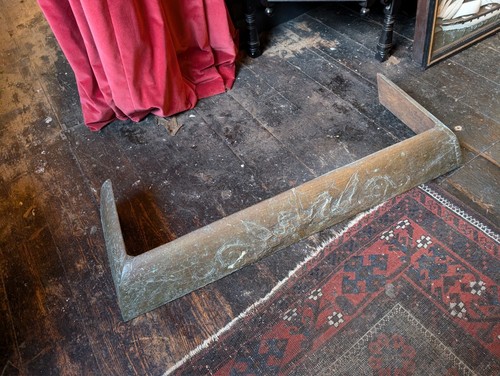 Antique embossed brass fire - brass,