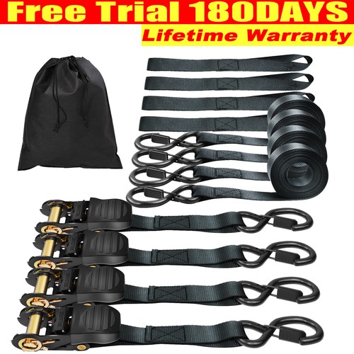 Retractable ratchet straps - retractable, 5m