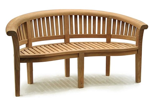 Teak seater banana bench - seater,