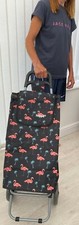 X Large Shopping Trolley 47L LightWeight Strong Folding Cart Shopper Bag 2 Wheel