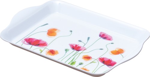 Floral melamine serving tray - melamine,