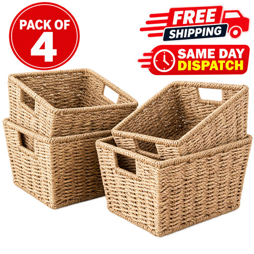 Seagrass storage baskets set - baskets,