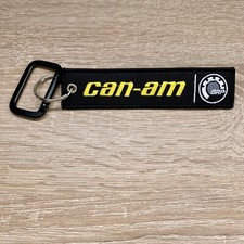 Can-Am BRP Keychain UTV ATV Off Road Motorcycle Double Sided Key Fob w Carabiner